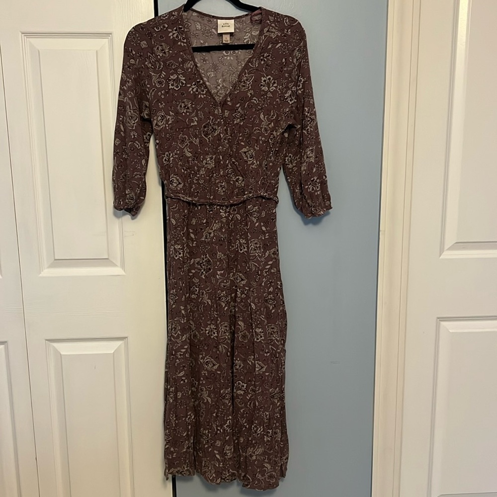Mauve Knox Rose Dress Size L